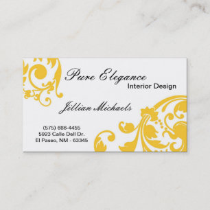 Interior Designer Damask Filigree Visitekaartje