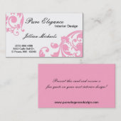 Interior Designer Damask Filigree Visitekaartje (Voorkant / Achterkant)