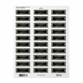 Interior Designer Elegant Black en White Pattern Etiket (Full Sheet)