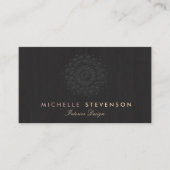 Interior Designer Elegant Embossed Motif look Visitekaartje (Voorkant)
