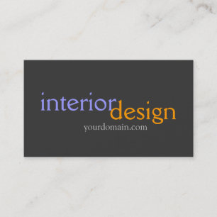 Interior Designer Grey Blue Yellow Visitekaartje