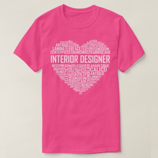 Interior Designer Heart T-shirt (Design voorkant)