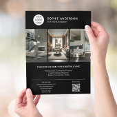 Interior Designer Logo Photo Black Professional Flyer