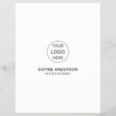 Interior Designer Logo Photo QR White Business Flyer (Achterkant)