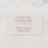 Interior Designer Luxury Neutral Modern Elegant Visitekaartje (Voorkant)