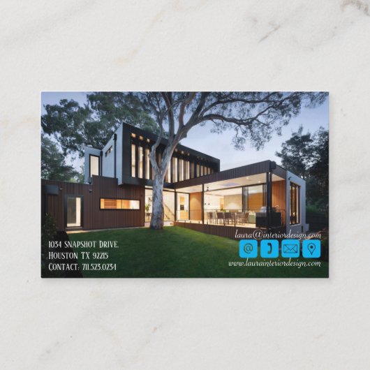 Interior Designer Modern House Visitekaartje (Achterkant)