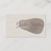 Interior Designer Neutral Beige Linen Abstract Visitekaartje (Voorkant)