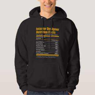 Interior Designer Nutrition Facts Funny T-Shirt