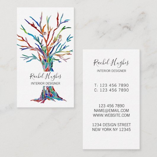 Interior Designer Visitekaartje (Voorkant / Achterkant)