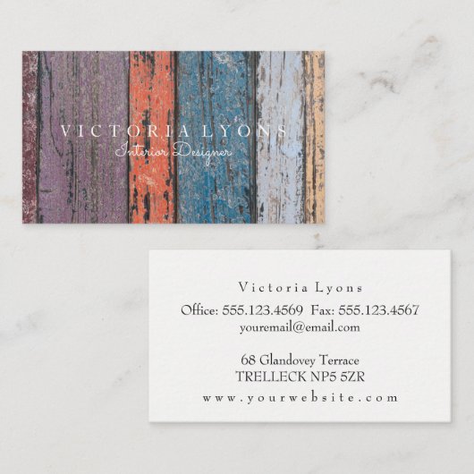 Interior Designer Visitekaartje (Voorkant / Achterkant)