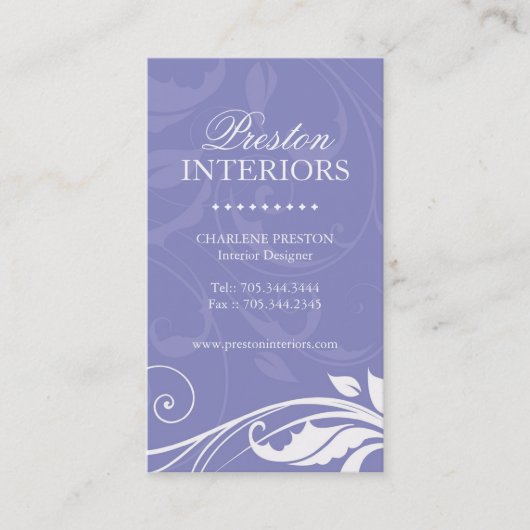 Interior Designer Visitekaartje (Voorkant)