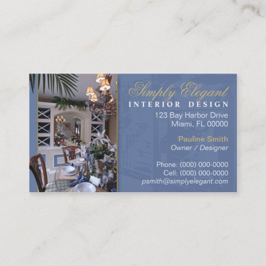 Interior Designer Visitekaartje (Voorkant)