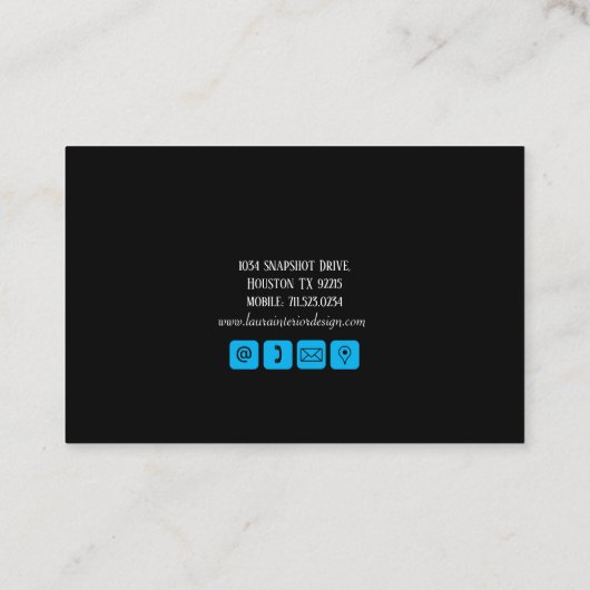 Interior Designer Visitekaartje (Achterkant)