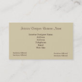 Interior Designer Visitekaartje (Achterkant)