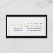 Interior Designer Visitekaartje - Chic Gold Floral (Achterkant)