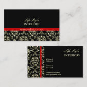 Interior Designer Visitekaartje, Damask Visitekaartje (Voorkant / Achterkant)