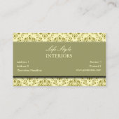 Interior Designer Visitekaartje, Moss Damask Visitekaartje (Achterkant)