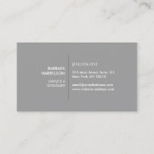 Interior Designer Wood Gold Logo Gray Visitekaartje (Achterkant)