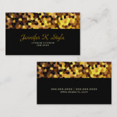 Interior Exterior Designer Black Yellow Modern Visitekaartje (Voorkant / Achterkant)