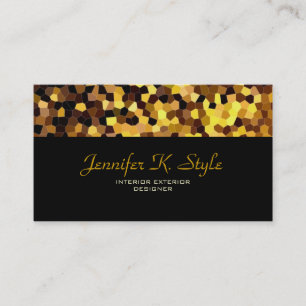 Interior Exterior Designer Black Yellow Modern Visitekaartje