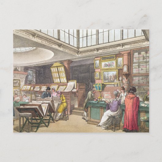 Interior from Ackermann's 'Repository of Arts', Li Briefkaart (Voorkant)