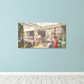 Interior from Ackermann's 'Repository of Arts', Li Canvas Afdruk (Insitu (Houten vloer))
