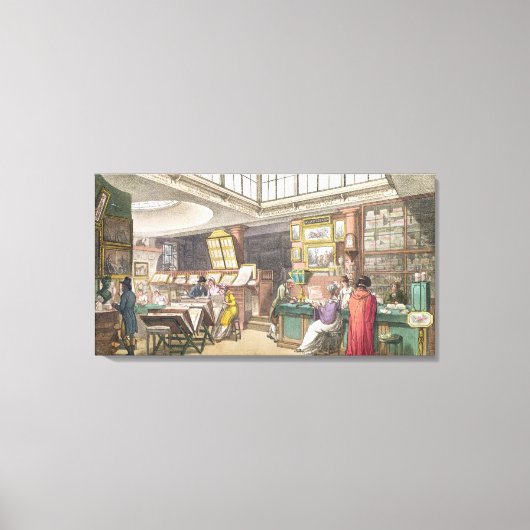 Interior from Ackermann's 'Repository of Arts', Li Canvas Afdruk (Voorkant)