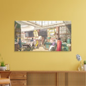 Interior from Ackermann's 'Repository of Arts', Li Canvas Afdruk (Insitu (Woonkamer))