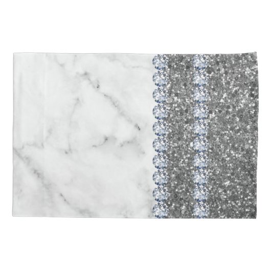 Interior Glitter Chic Silver Home Roos Marble Kussensloop (Achterkant)