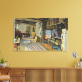 Interior Kitchen Uitzicht van het John Alden House Canvas Afdruk (Insitu (Woonkamer))