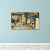 Interior Kitchen Uitzicht van het John Alden House Canvas Afdruk (Insitu (Houten vloer))