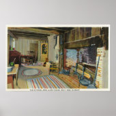 Interior Kitchen Uitzicht van het John Alden House Poster (Voorkant)