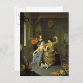 Interior met een paar feestjes briefkaart (Voorkant / Achterkant)