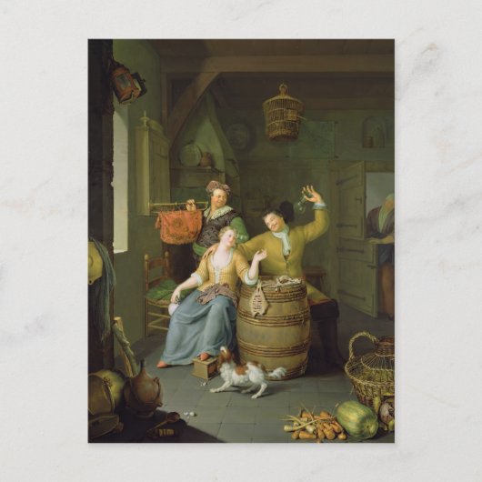 Interior met een paar feestjes briefkaart (Voorkant)