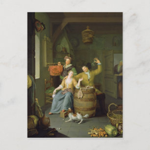 Interior met een paar feestjes briefkaart