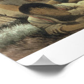 Interior of a Cree Indian Tent, 25 maart 1820, f Poster (Hoek)