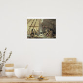 Interior of a Cree Indian Tent, 25 maart 1820, f Poster (Keuken)
