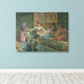 Interior of a Harem, c.1865 Canvas Afdruk (Insitu (Houten vloer))