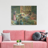Interior of a Harem, c.1865 Canvas Afdruk (Insitu (Woonkamer))