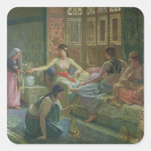Interior of a Harem, c.1865 Vierkante Sticker