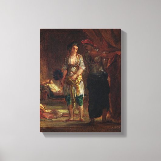 Interior of a Harem in Oran, c.1847 Canvas Afdruk (Voorkant)