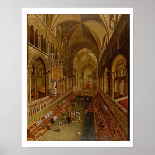 Interior of Canterbury Cathedral, c.1675-1700 (oil Poster (Voorkant)