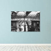 Interior of Charing Cross Station, Londen Canvas Afdruk (Insitu (Houten vloer))