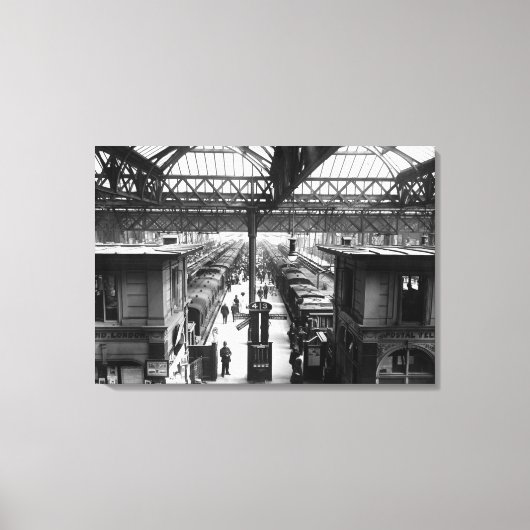 Interior of Charing Cross Station, Londen Canvas Afdruk (Voorkant)