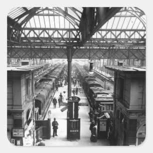 Interior of Charing Cross Station, Londen Vierkante Sticker