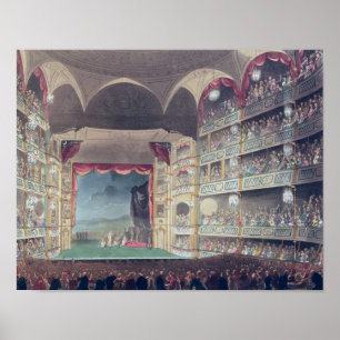 Interior of Drury Lane Theater, 1808 Poster
