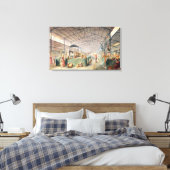 Interior of Les Halles, 1835 Canvas Afdruk (Insitu (Slaapkamer))