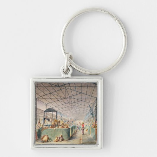 Interior of Les Halles, 1835 Sleutelhanger (Voorkant)