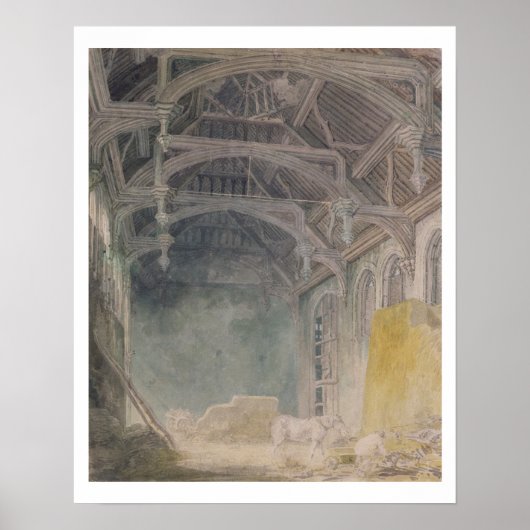 Interior of St. John's Palace, Eltham, c.1793 (w/c Poster (Voorkant)