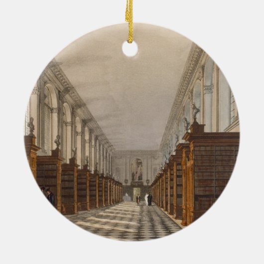 Interior of Trinity College Library, Cambridge, fr Keramisch Ornament (Achterkant)